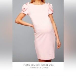 Pietro Brunelli salisburgo women’s pink maternity short sleeve dress size large